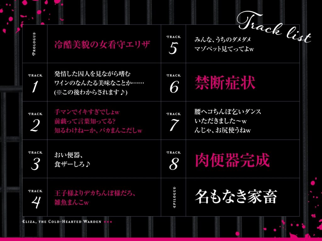 【過激CG集同梱】冷酷女看守エリザ～性格最悪の女看守に立場わからせ人生終了キメセクレ○プ♪お前は今日から無様な底辺肉便器～【監獄に響き渡るきったねえ牛オホ声】 [のりしおスタジオ]